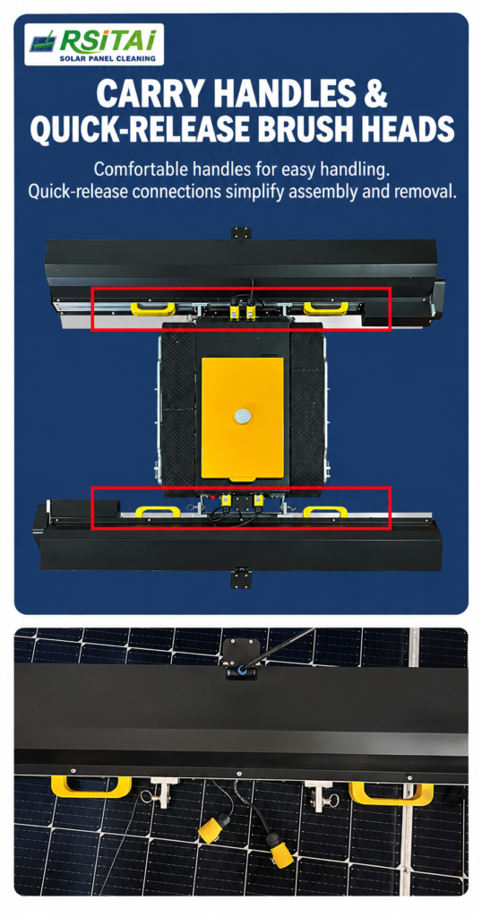 RSITAI robot carry handles and quick-release brush head connectors