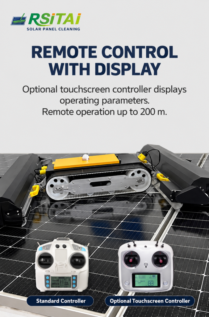 Standard and optional touchscreen remote controllers for the RSITAI cleaning robot