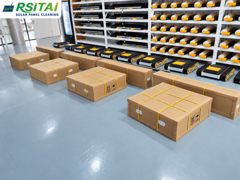 Plain strapped cartons prepared for RSITAI solar panel cleaning equipment