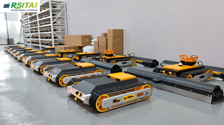 Tracked robot chassis and brush assemblies arranged for assembly